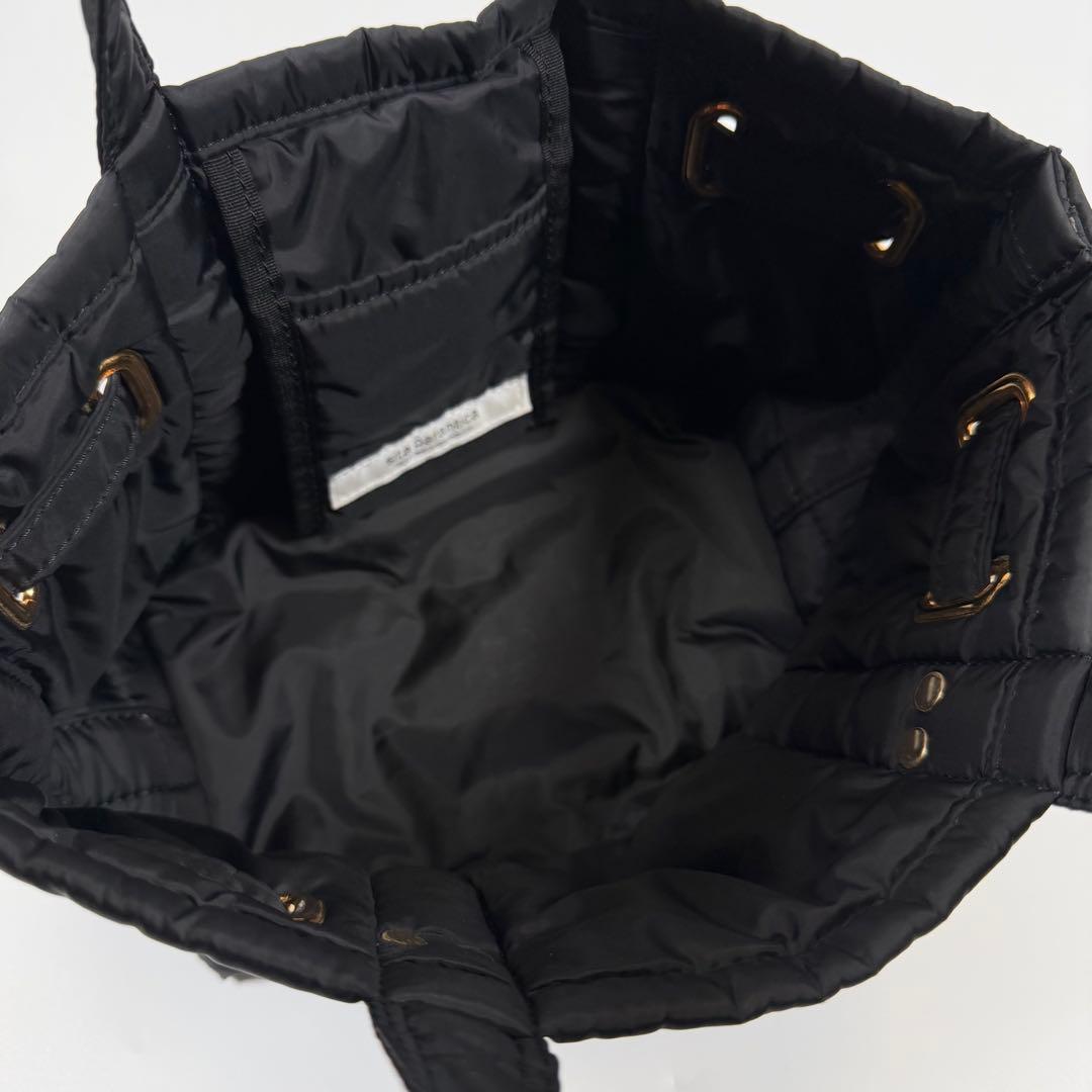 【美品】シータパランティカ　トートバッグ　ナイロン　ゴールド金具　ブラック