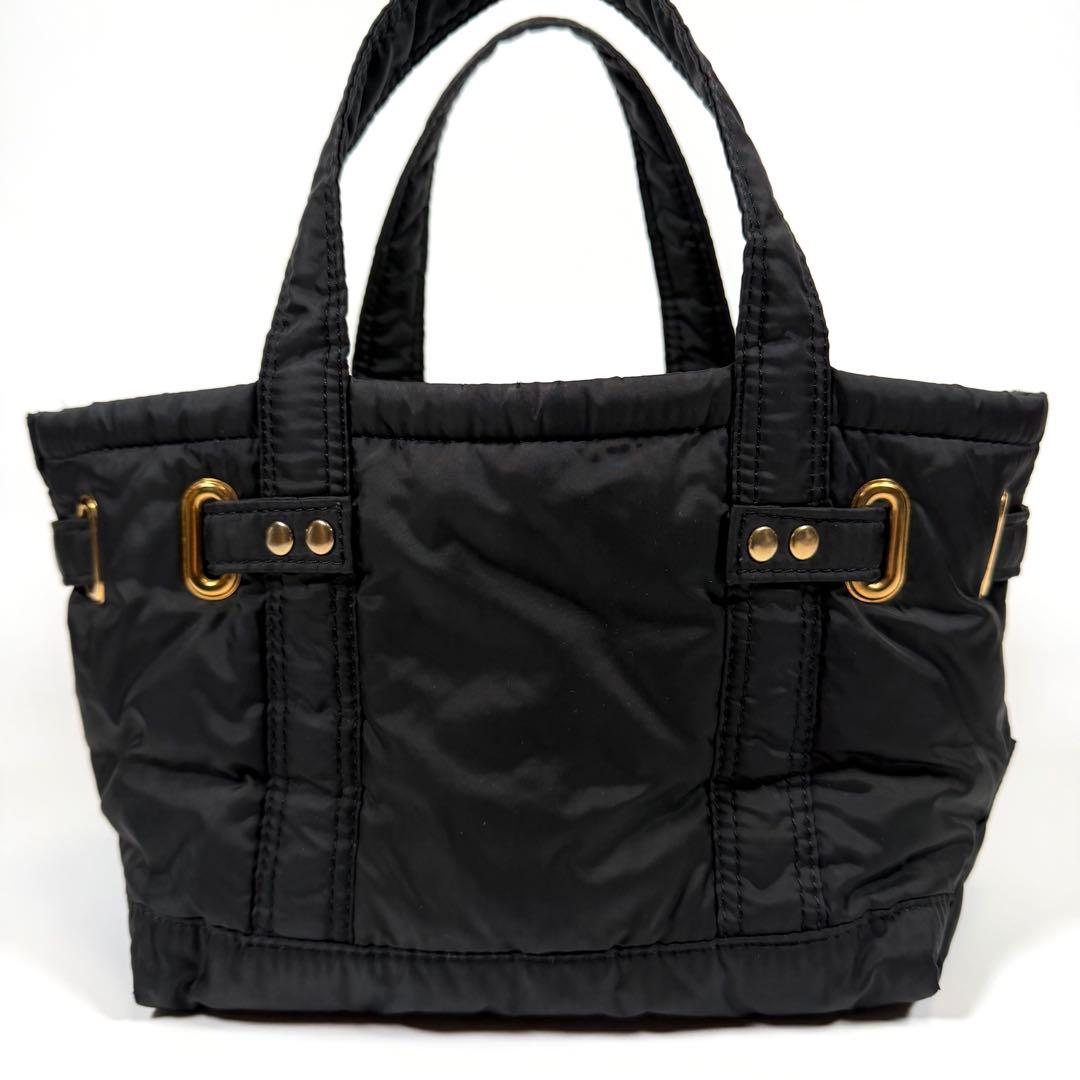 【美品】シータパランティカ　トートバッグ　ナイロン　ゴールド金具　ブラック