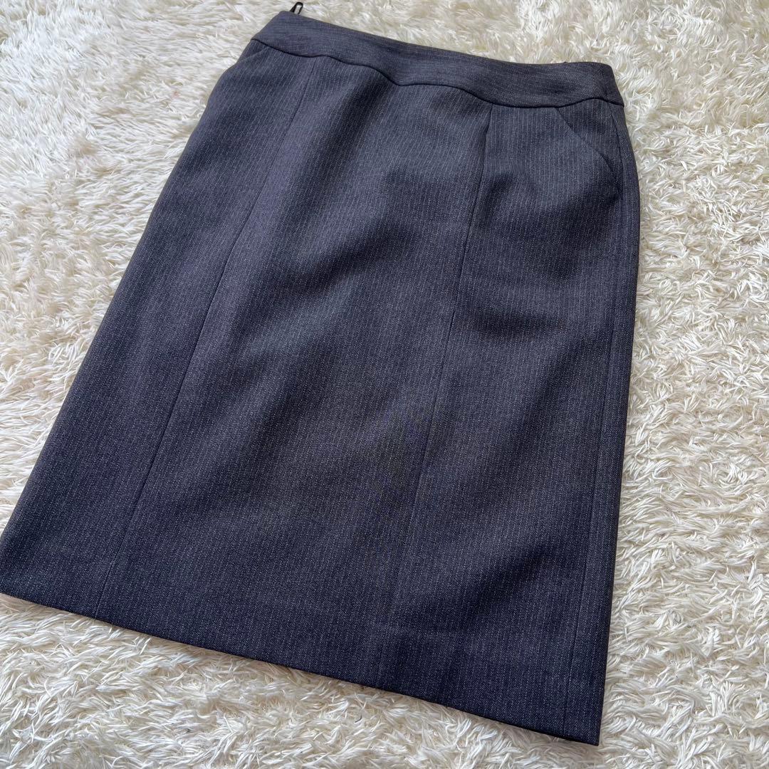 Diana square ダイアナスクエア7号 ストライプ グレー 紺色 セット