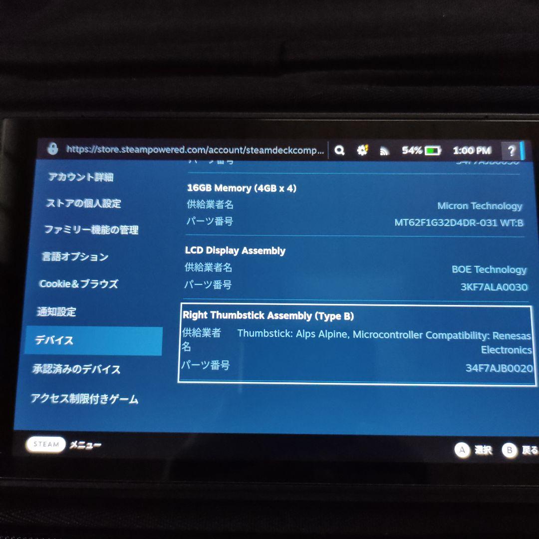 スチームデック256GB 専用ケース付き LCD