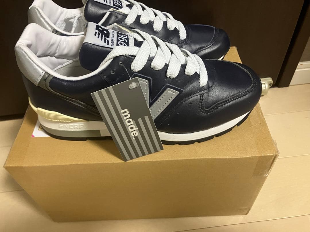 未使用品ニューバランス M996NCB USA製 ネイビー レザー 23.5cm