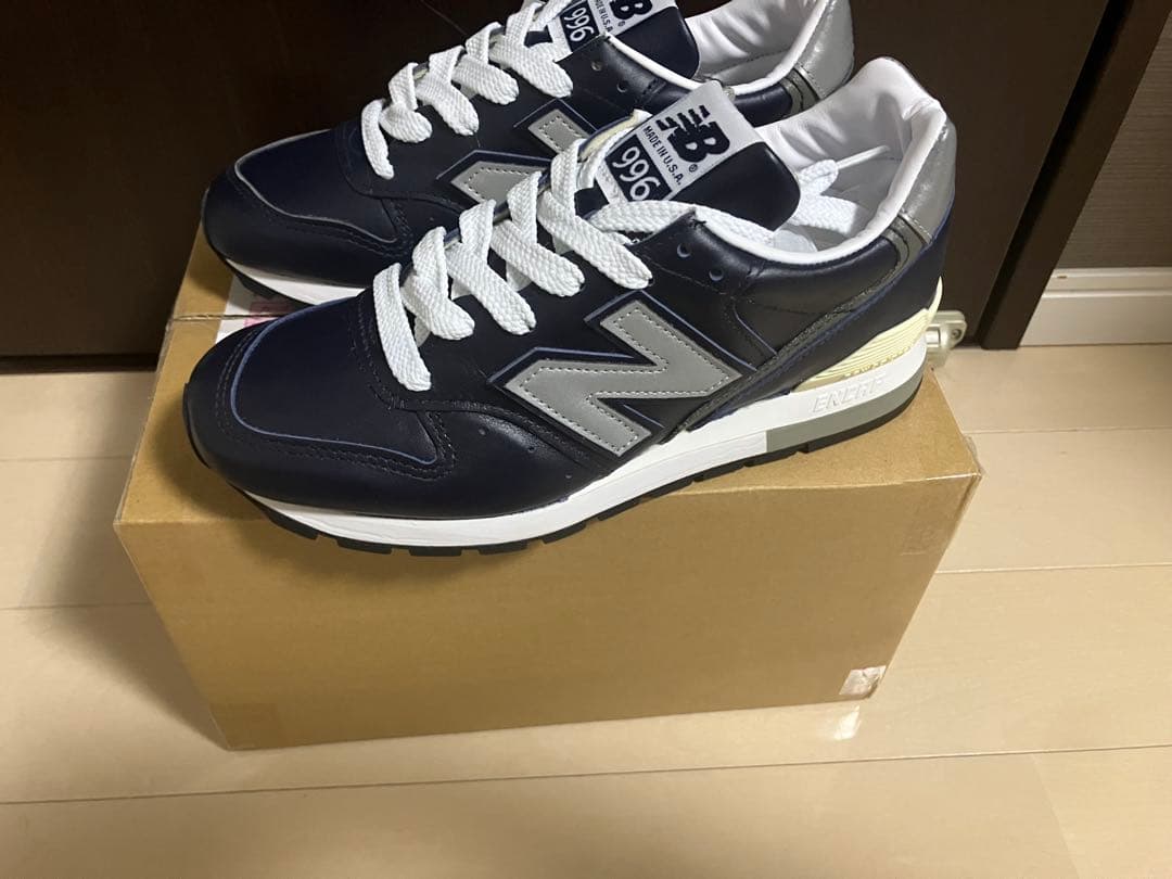 未使用品ニューバランス M996NCB USA製 ネイビー レザー 23.5cm