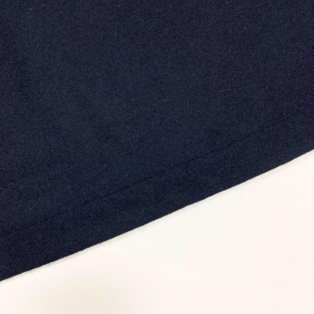 美品 Y's ワイズ ランダムタック フレンチスリーブ ワンピース ネイビー1