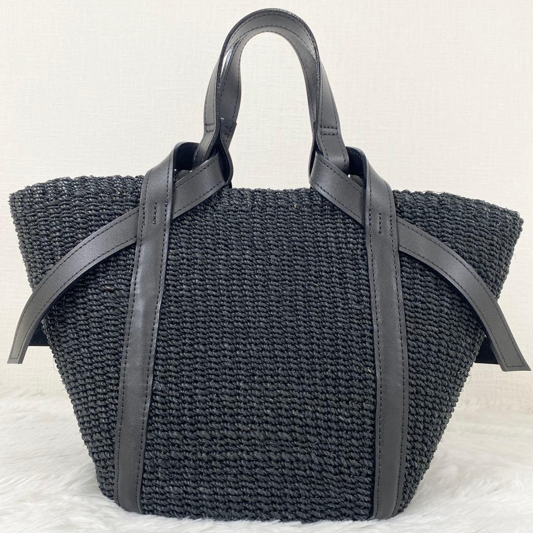 美品　ヴィオラドーロ　MIRO アバカ レザー　2WAY かごバッグ