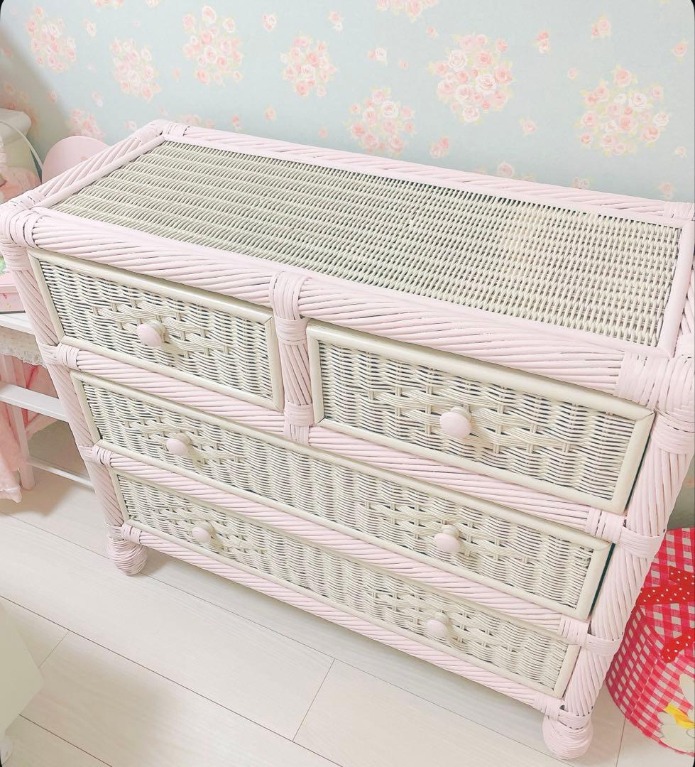 ヴィンテージ ウィッカーチェスト