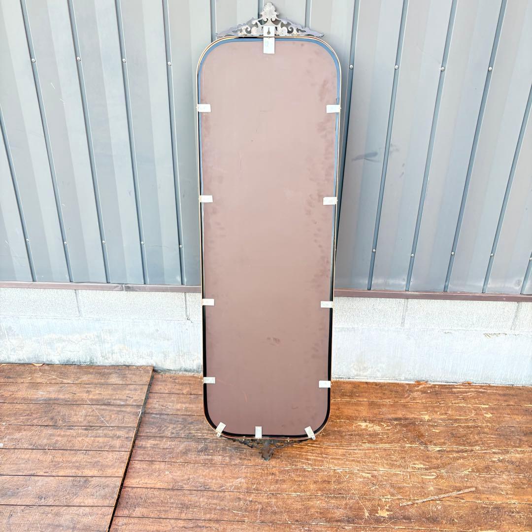 C1 DAISO ブロードミラー 昭和レトロ 装飾アイアンフレーム 壁掛けミラー