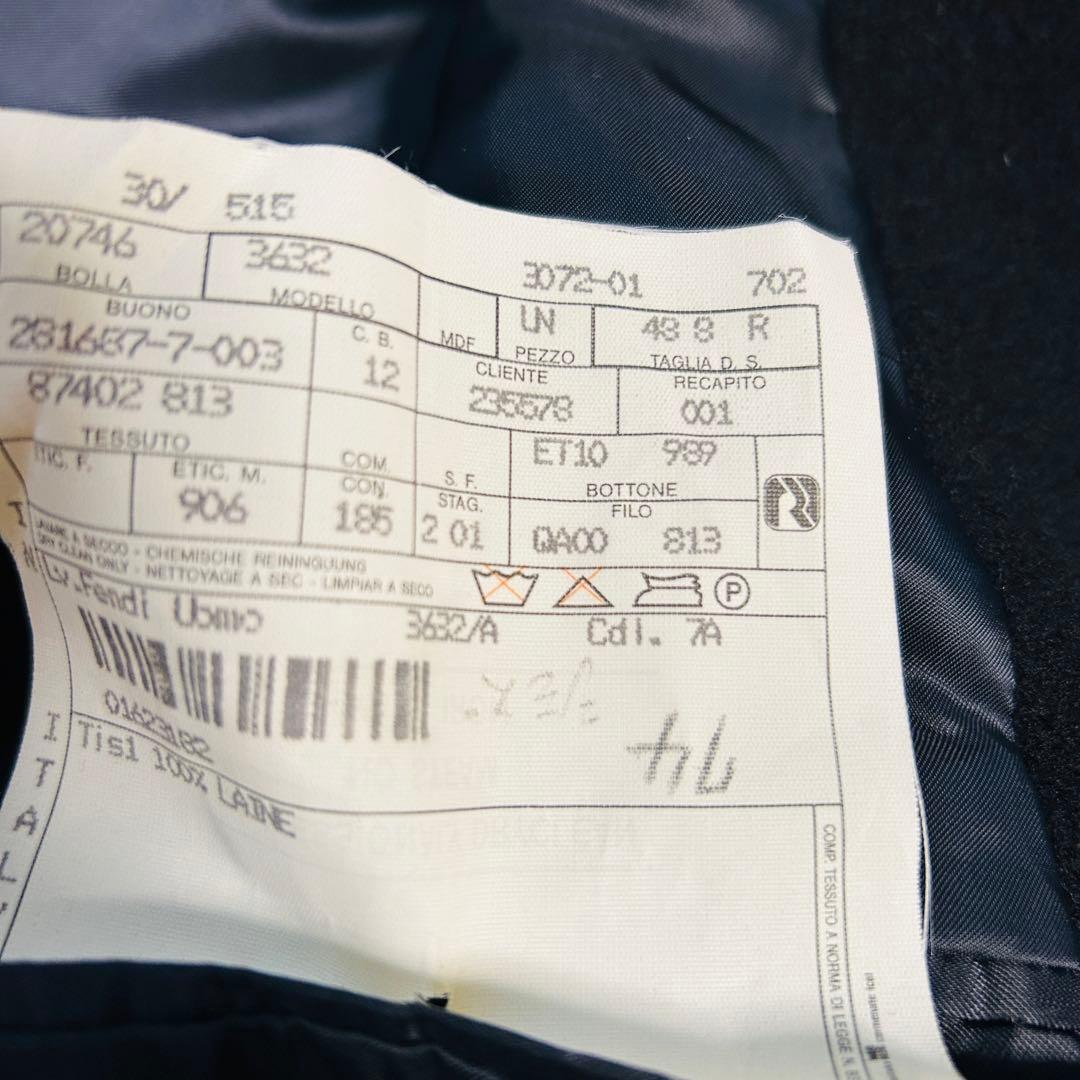 FENDI フェンディ ロングコート ウール100% ブラック