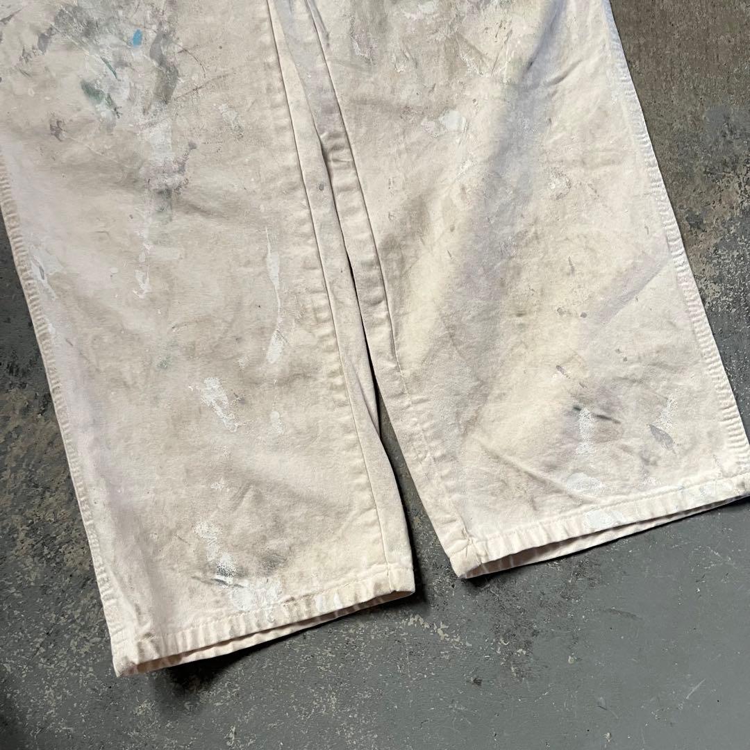 DICKIES ペンキ グランジ ホワイト ペインターパンツ W32