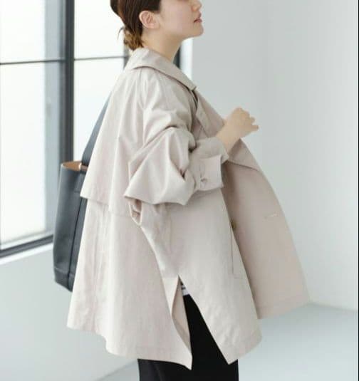 極美品✨24SS✨イエナ Pe ポプリンオーバーショートコート 撥水 完売品