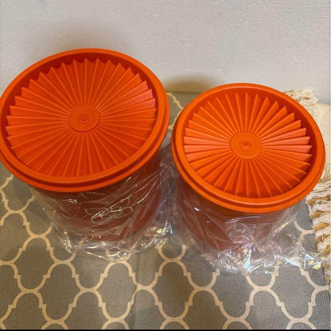 タッパーウェア マキシデコレーター保存容器 昭和レトロ 4個