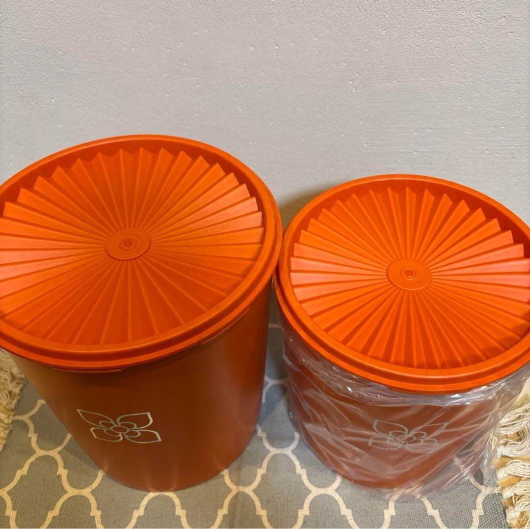 タッパーウェア マキシデコレーター保存容器 昭和レトロ 4個