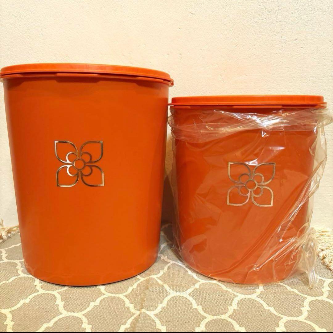 タッパーウェア マキシデコレーター保存容器 昭和レトロ 4個