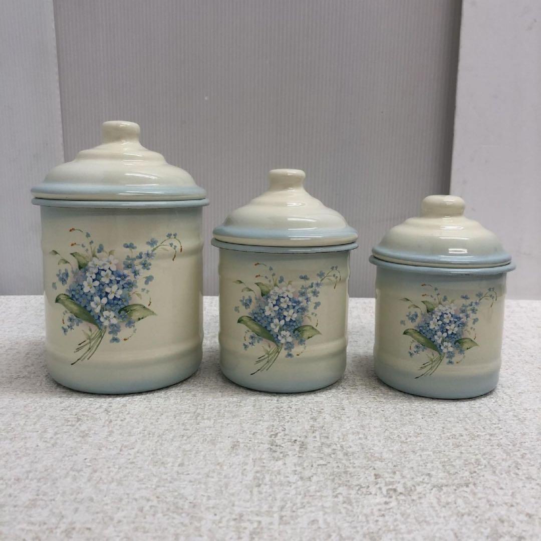 imane イマン クラリス ホーロー キャニスター ビードストッカー　6点