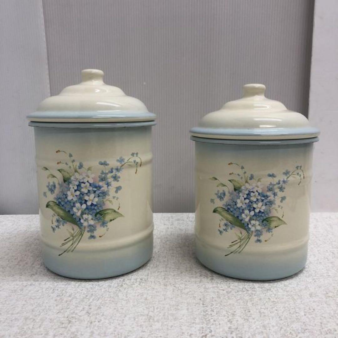 imane イマン クラリス ホーロー キャニスター ビードストッカー　6点