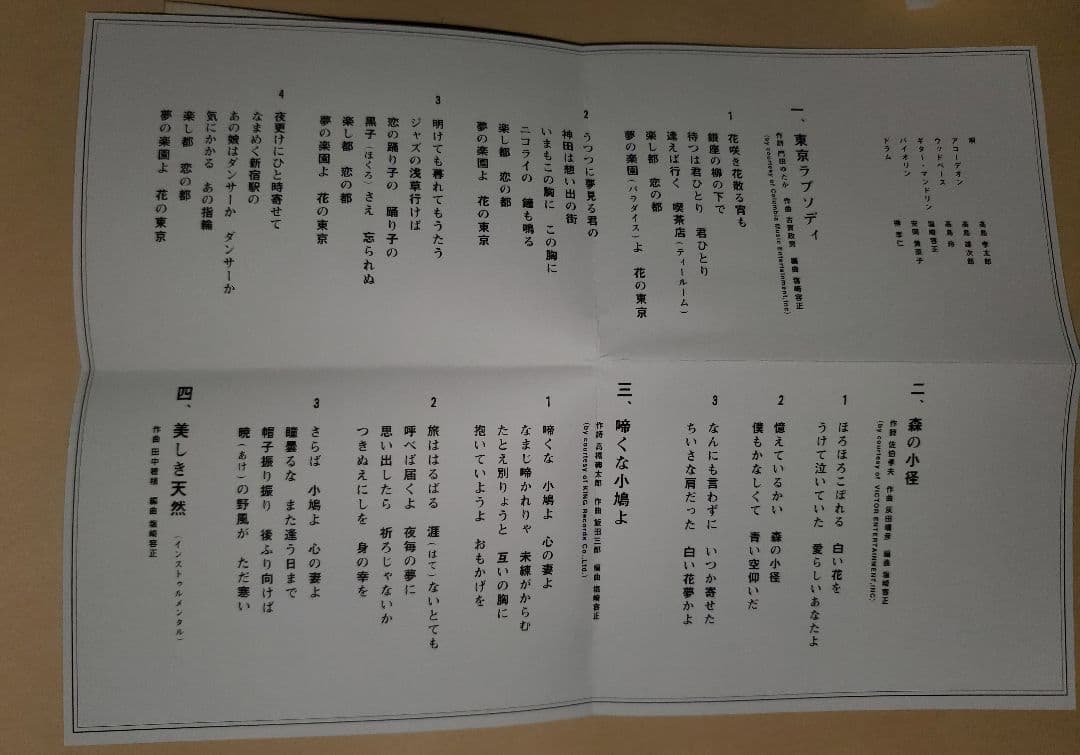 廃盤CD　東京大衆歌謡楽団