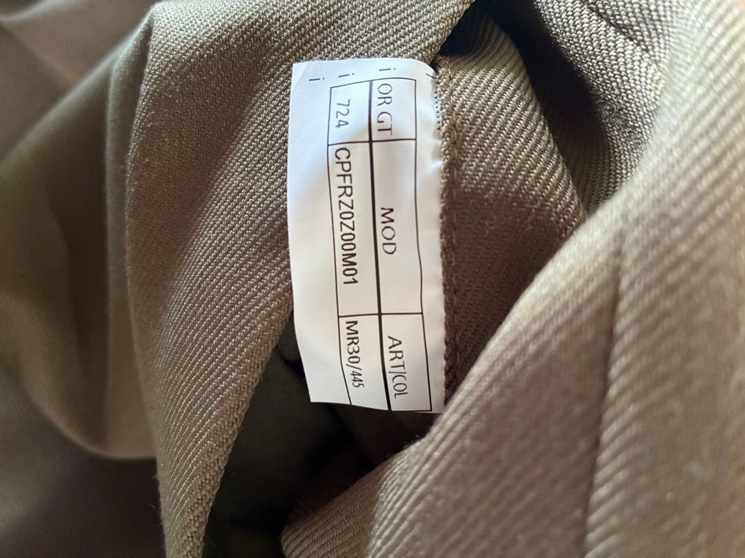 新品未使用　PT TORINO　REBEL FIT サイズ48 オリーブ