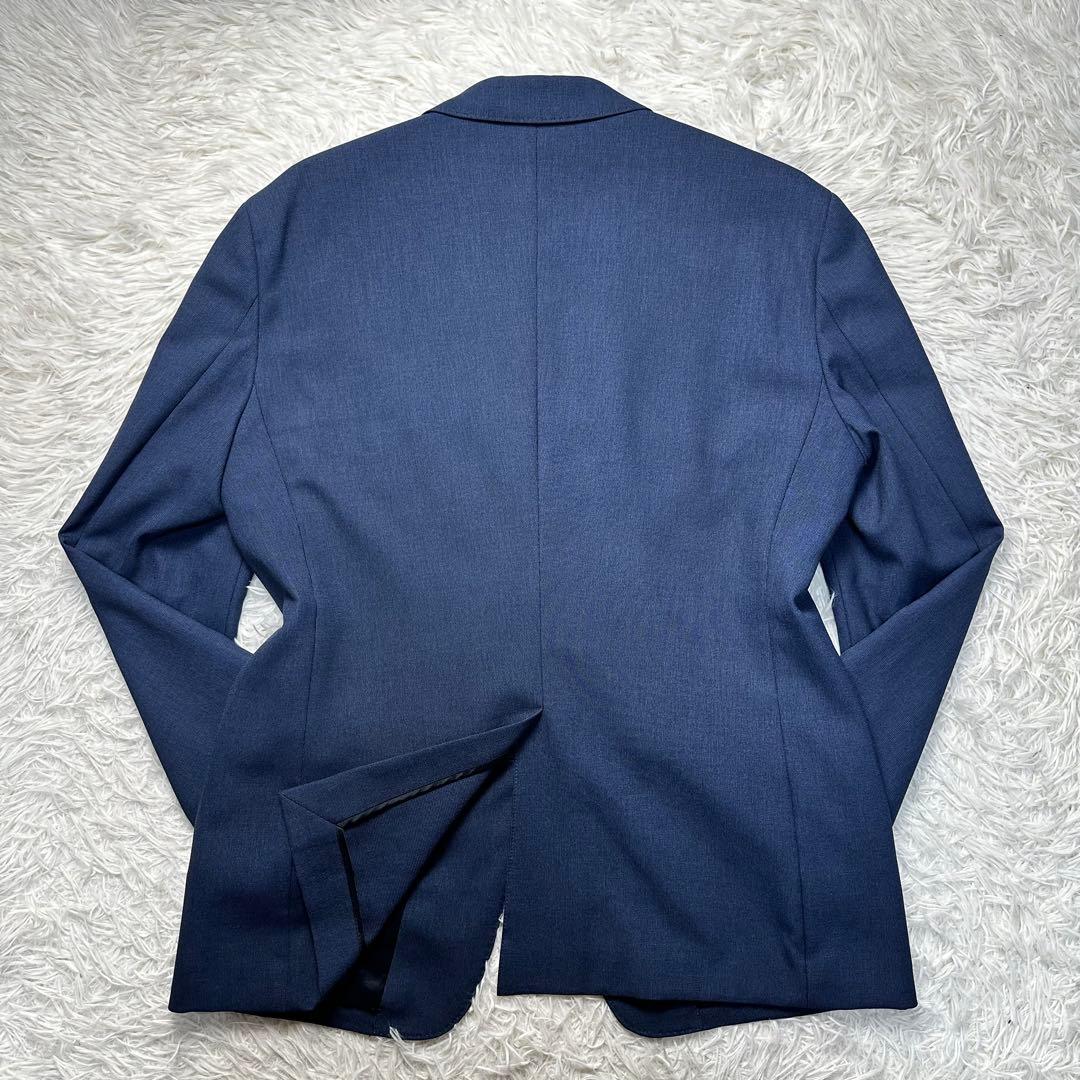 極美品 スーツセレクト 4S スリーピース ネイビー 洗濯可 セットアップAB4