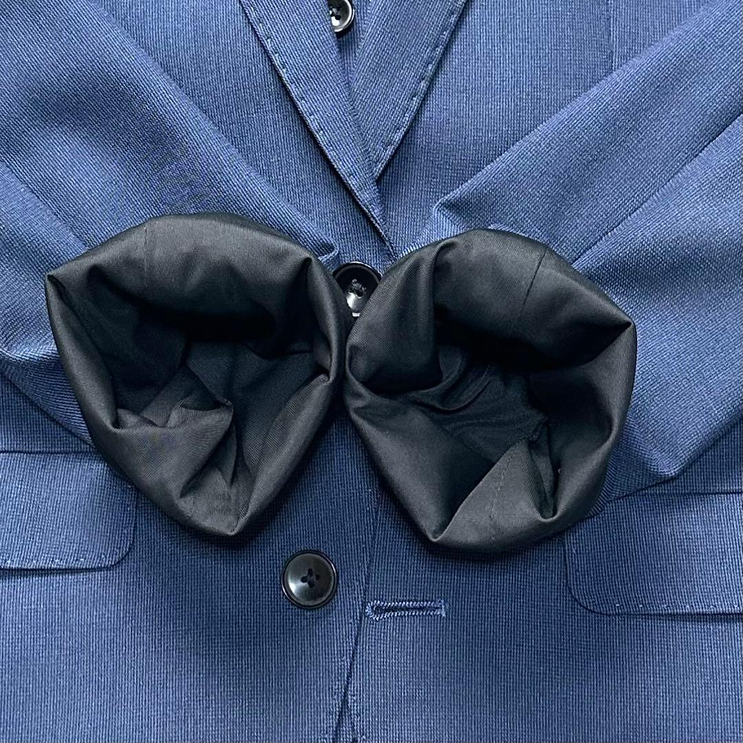 極美品 スーツセレクト 4S スリーピース ネイビー 洗濯可 セットアップAB4