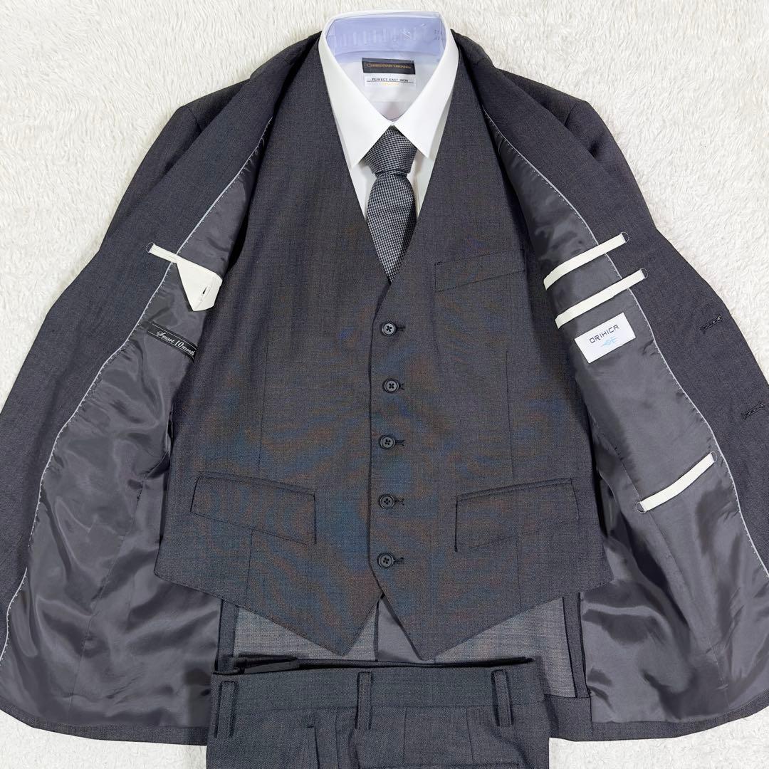 極美品✨オリヒカ スーツ スリーピース セットアップ スマート10マンス グレー