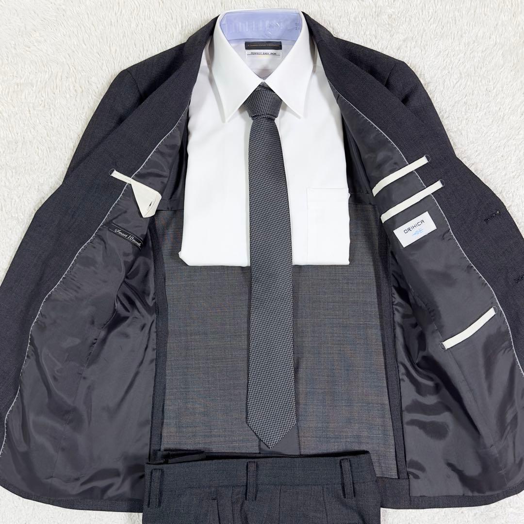 極美品✨オリヒカ スーツ スリーピース セットアップ スマート10マンス グレー