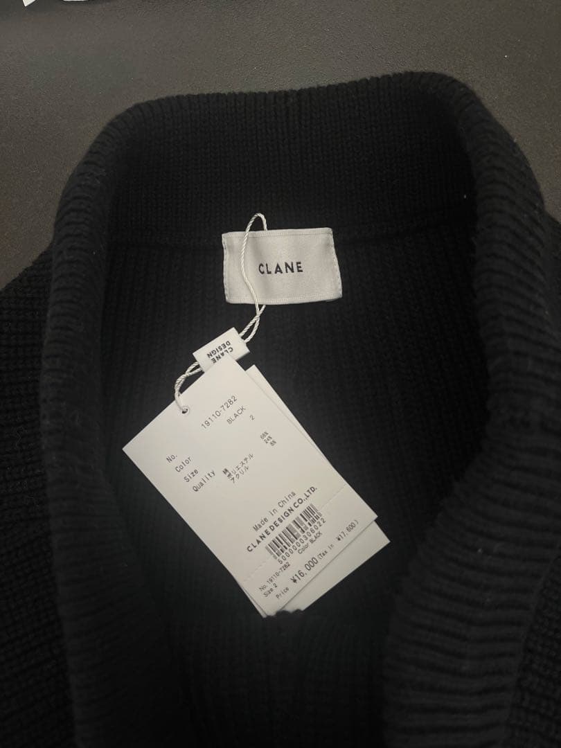 新品　CLANE KNIT SHORT PANTS BLACK②