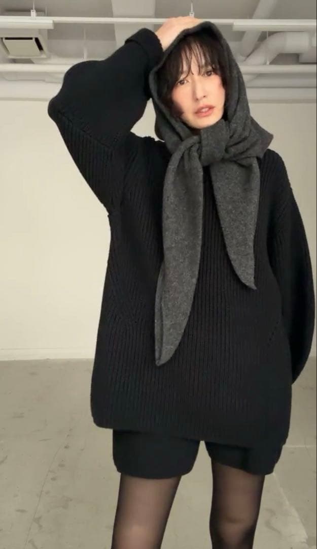 新品　CLANE KNIT SHORT PANTS BLACK②