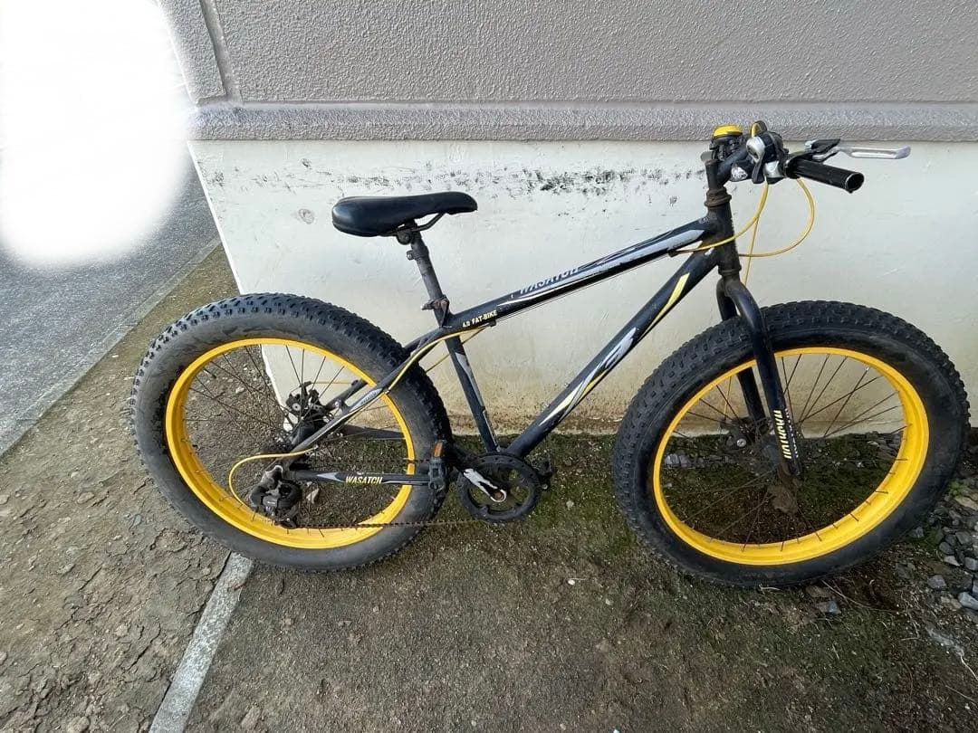 ファットバイク 7段変速 黒/黄色