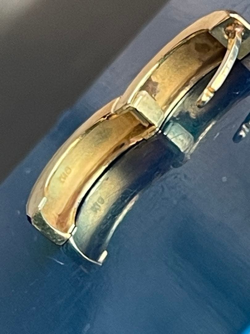 金 フープピアスk18