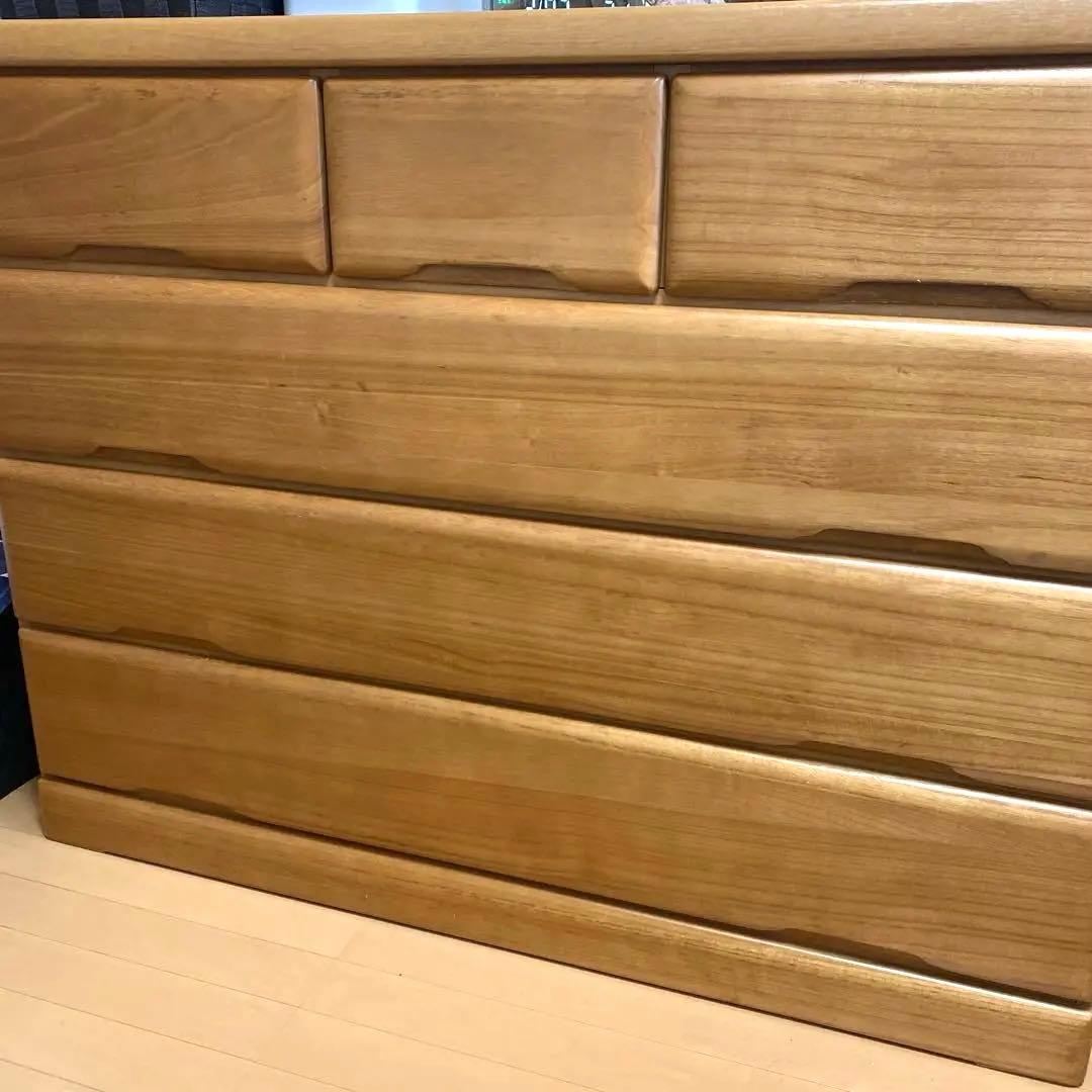 木製 4段チェスト ナチュラルウッド　　引き出し桐無垢