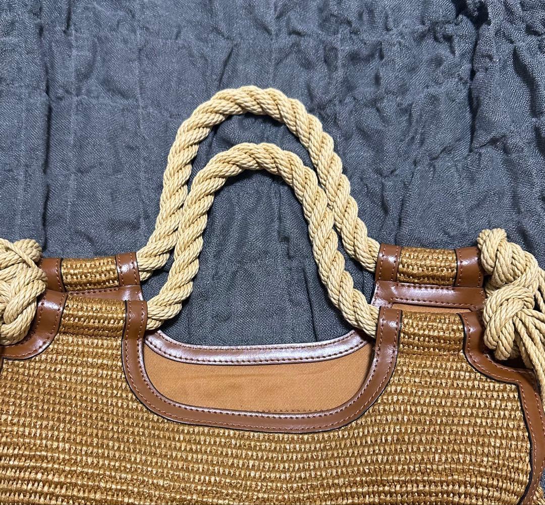 MARNI マルニ ロープハンドル ラフィア かごバッグ　タッセル
