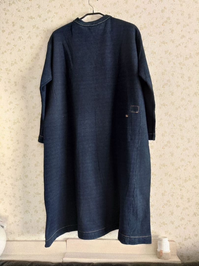 45r 裏毛の馬ドレス（インディゴ ）ワンピース　ロング
