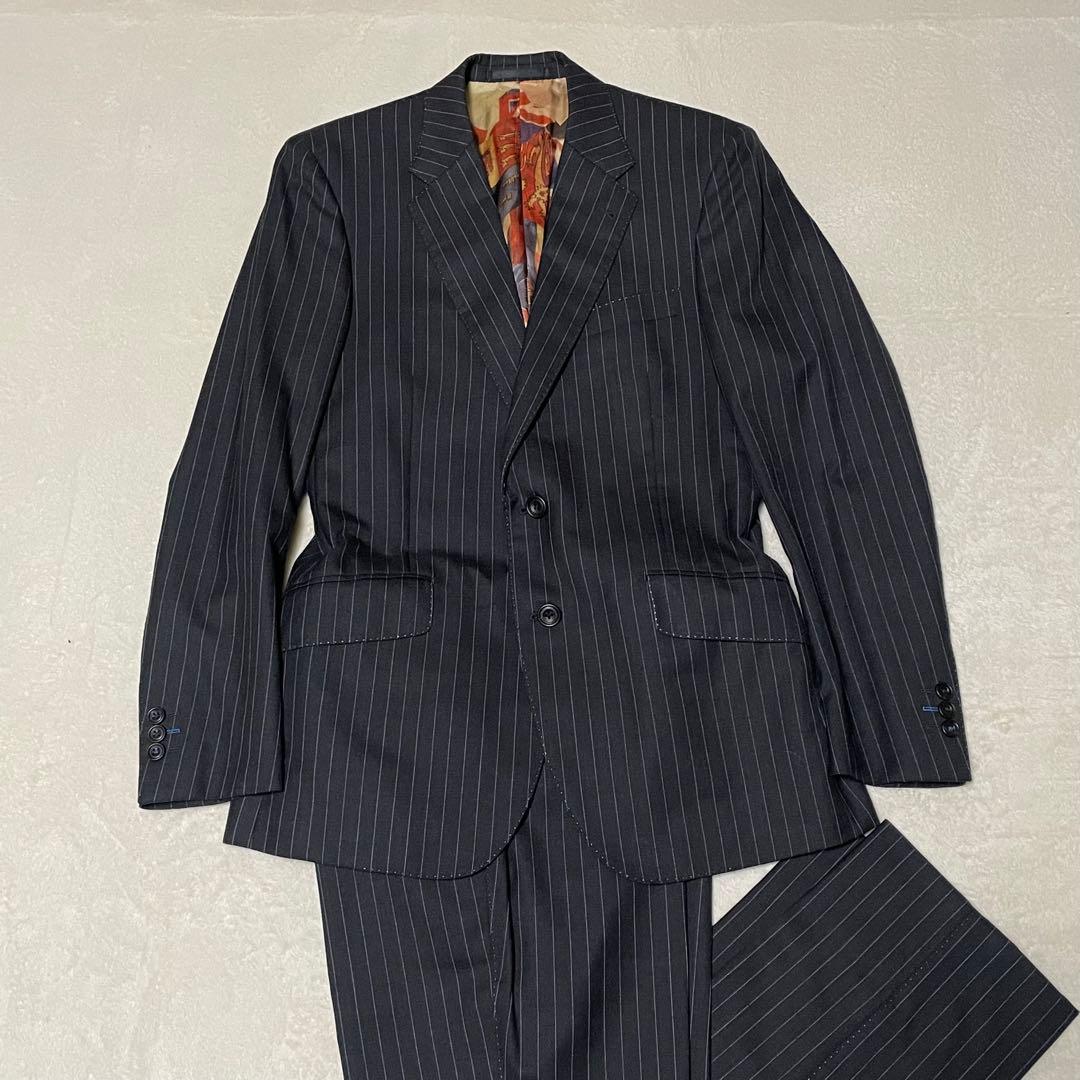 Paul Smith ポールスミス裏地総柄　国旗 ストライプ スーツ