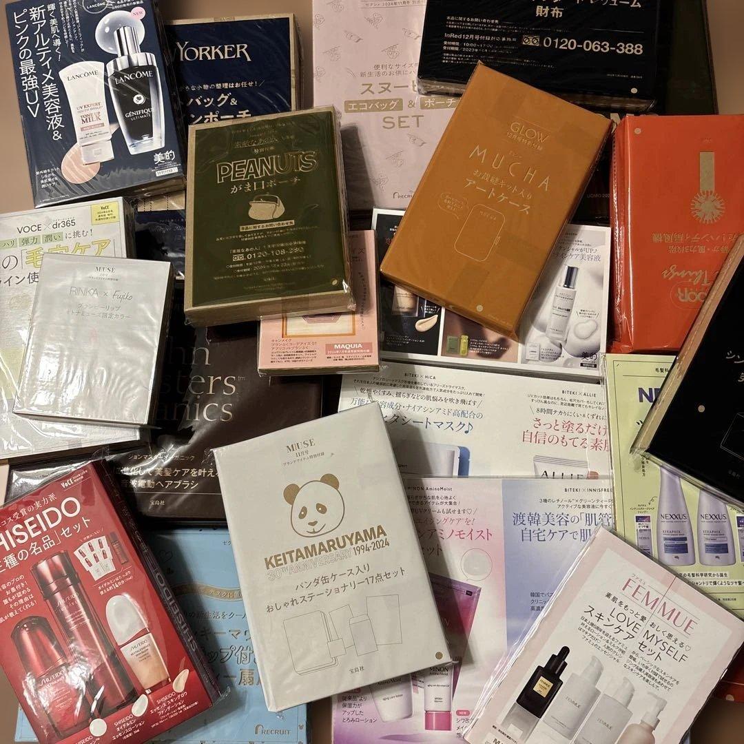 お値下します豪華22点女性情報誌 付録サンプル電動ヘアブラシ財布エコバッグポーチ