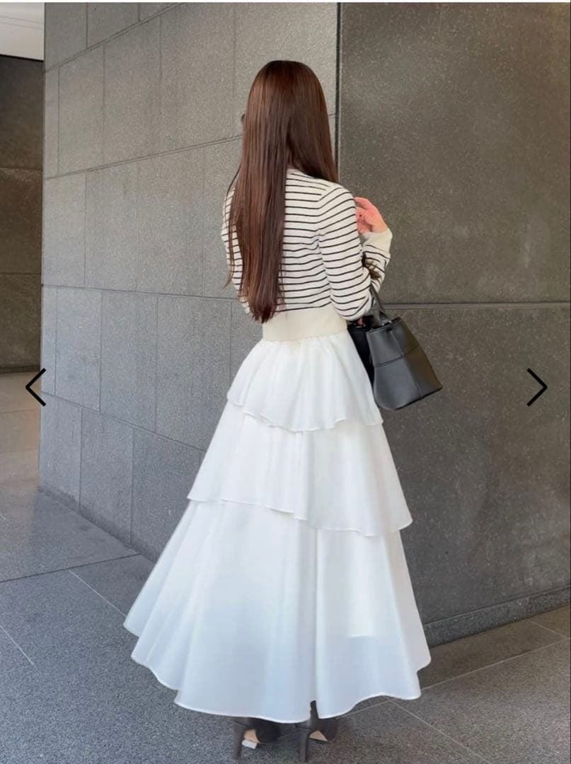 新品♥️スナイデルSustainableニットカーデ×ティアードスカートセット