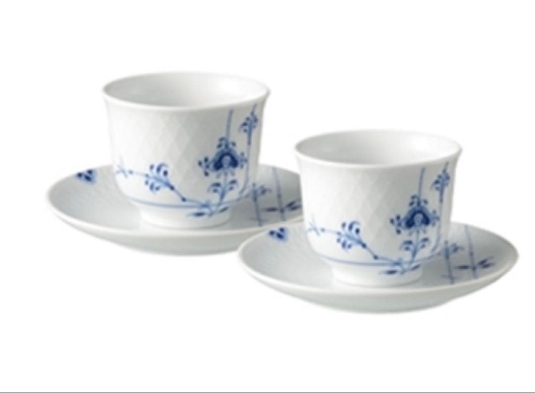 【新品】ロイヤルコペンハーゲン　ブルーパルメッテ　ペアティーセット　磁器