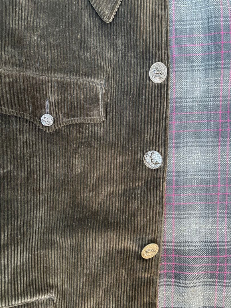 k*7様 30s~40s コーデュロイ　動物ボタン カバーオール