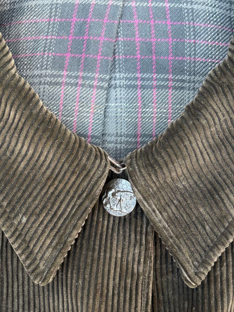 k*7様 30s~40s コーデュロイ　動物ボタン カバーオール