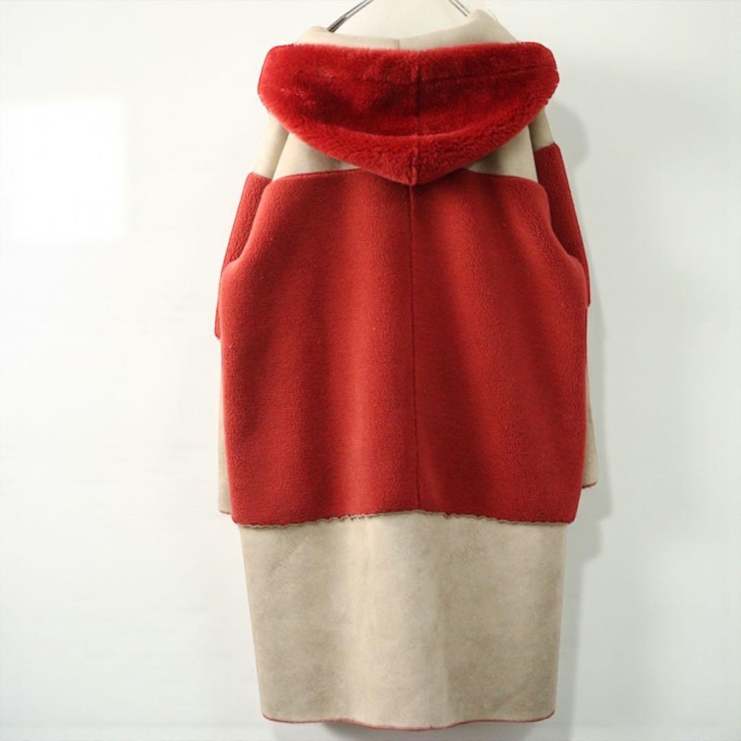 アズノゥアズオオラカ/ムートンロングコート/ファー/リバーシブル/フード/近年