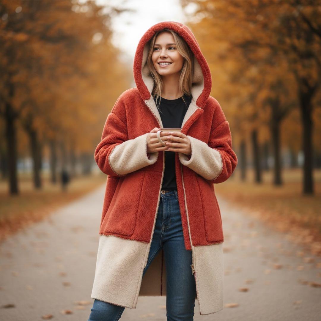 アズノゥアズオオラカ/ムートンロングコート/ファー/リバーシブル/フード/近年