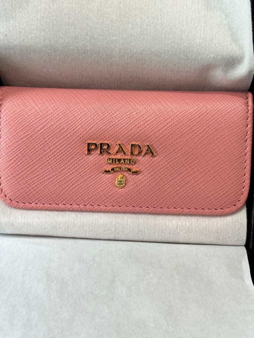 新品☆未使用品★PRADA6連キーケース／ピンク
