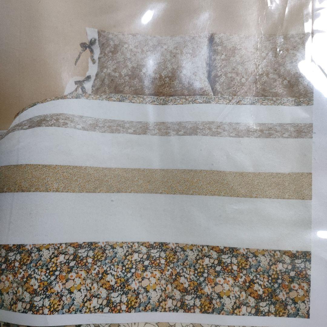 リバティフラワー柄 掛け布団カバーSL150×210ピロケース 3枚刺繍高級