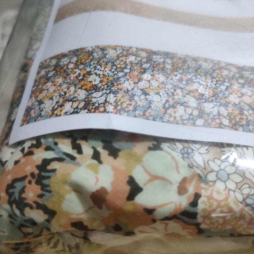 リバティフラワー柄 掛け布団カバーSL150×210ピロケース 3枚刺繍高級