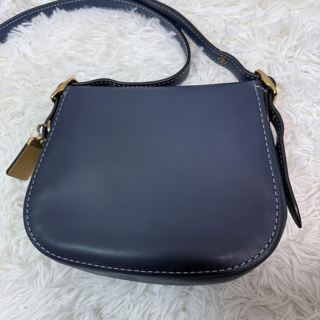 極美品 コーチ サドルバッグ クロスボディ ショルダーバッグ レザー 20115