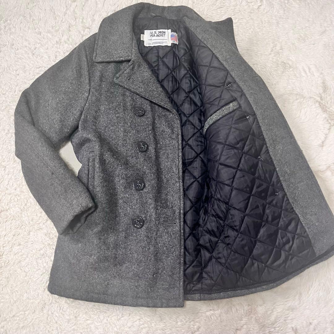 Schott U.S.740N ピーコート グレー USA製 メルトンウール