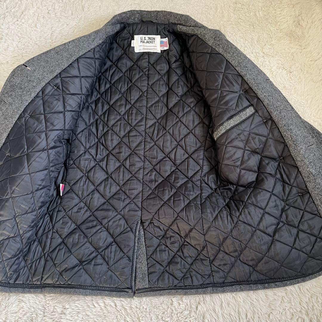 Schott U.S.740N ピーコート グレー USA製 メルトンウール