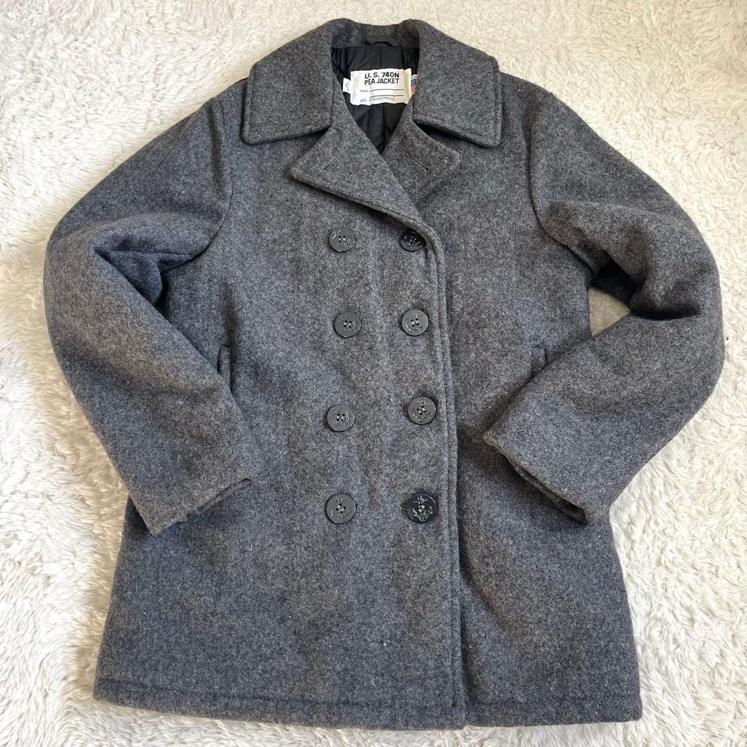 Schott U.S.740N ピーコート グレー USA製 メルトンウール