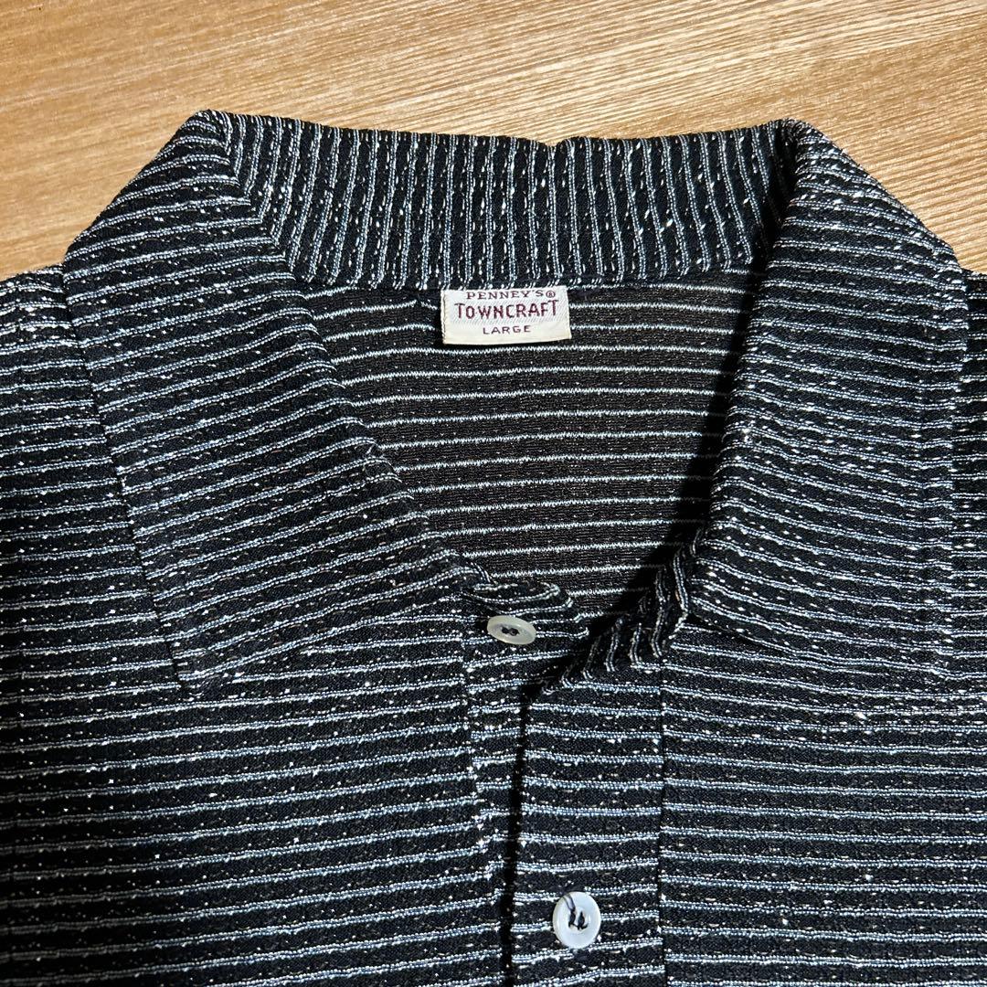 50'S TOWNCRAFT PENNEY'S ラメシャツ　ブラック