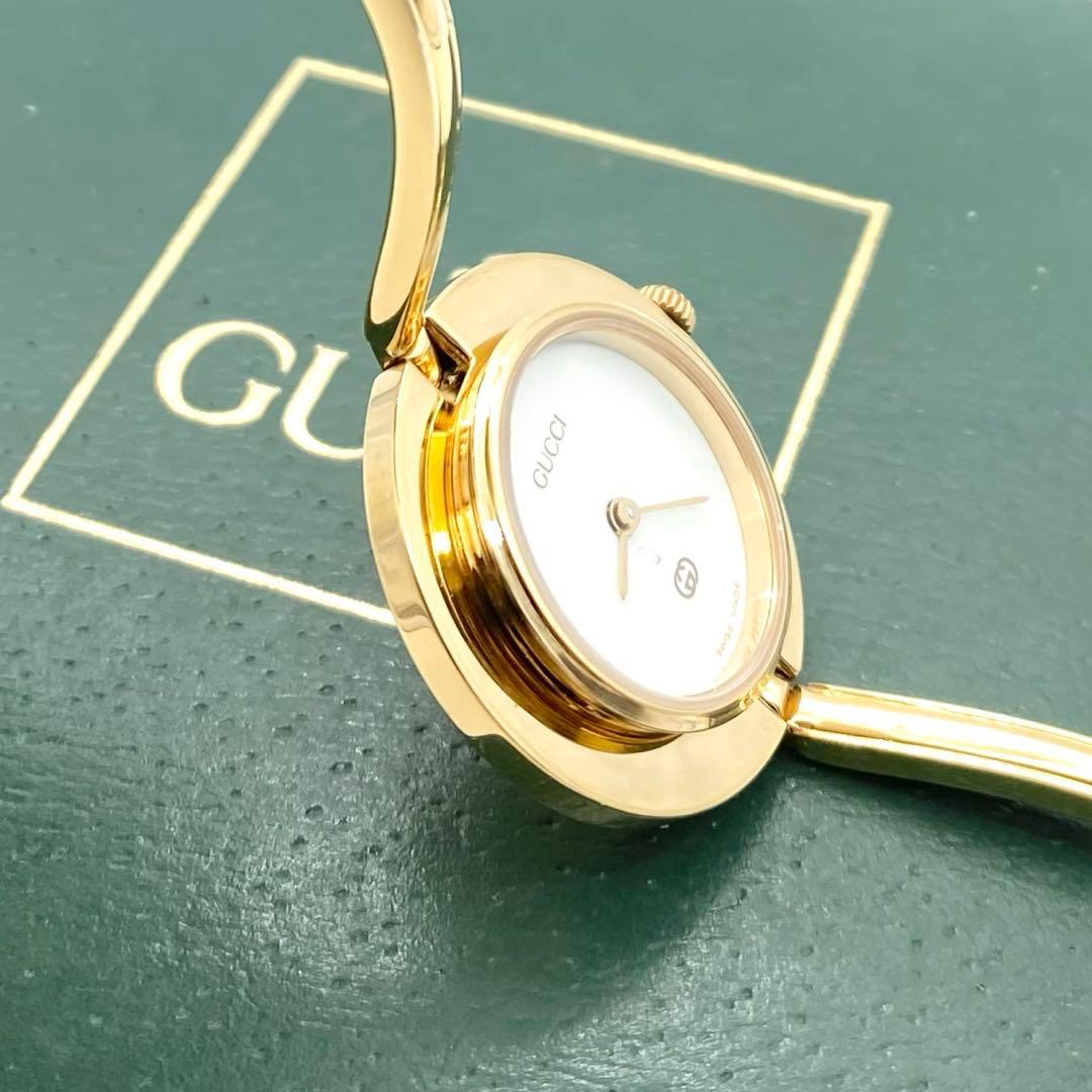 極良品☆稼働　GUCCI チェンジベゼル　新品電池　レディース腕時計