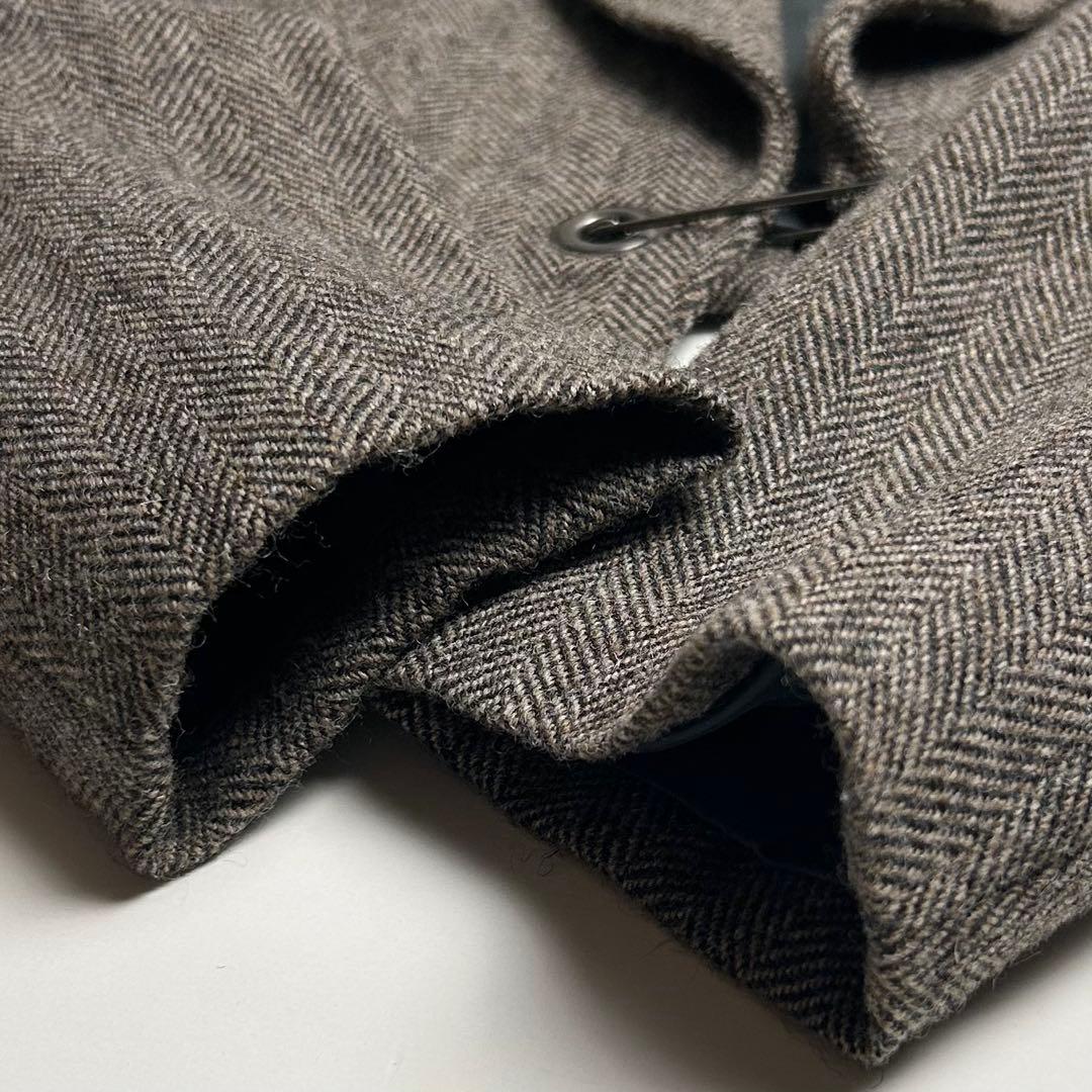 80s【美品】トリココムデギャルソン/ショート丈ヘリンボーンジャケット/安全ピン