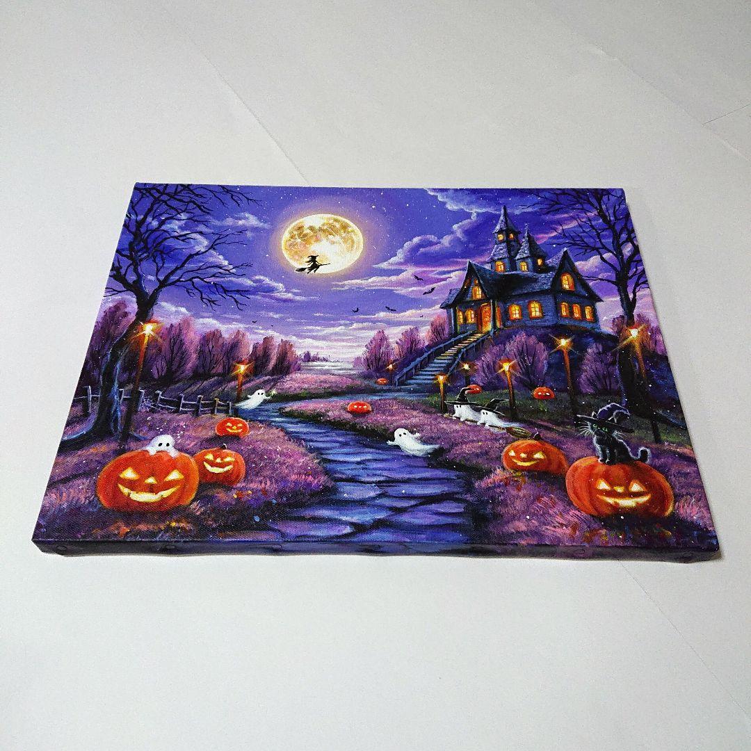 ぷ*あ様 【Happy Halloween】アクリル画 F6 風景画 絵画